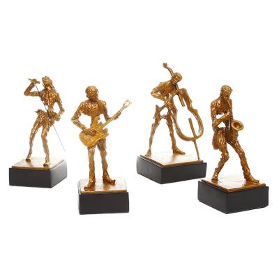 China Europe hot sale cabinet decoration resin jazz band figurines, abstract resin music jazz sculpture for sale