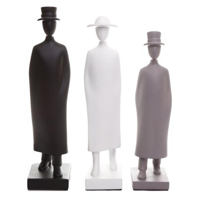 China Simple Resin Desktop Nordic Craft Europe Decoration Man Statue Character Statue for sale