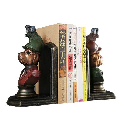 China Resin General Home High Quality Animal Bookends Dog Decoration Vintage Style Vintage Home Accessories Retro for sale