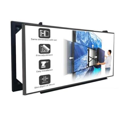 China Advertising 55 inch splicing wall bracket, high quality aluminum rolled bracket, can be installed indoor and outdoor LED LCD screen bracket for sale