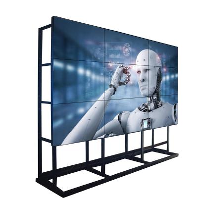 China Stage LED Video Wall 55 Inch Super Narrow 3*3 Bezel Splicing LCD Video Wall Display Screen For Exhibition for sale