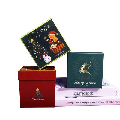 China Recycled Materials Christmas Decoration Custom Unique Gift Boxes For Dress Cloth T-shirt Costume Announcement Gift Box for sale