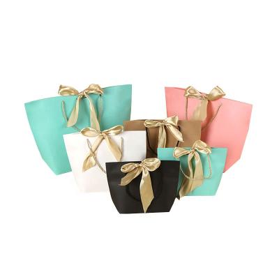 China Recycled Materials Custom Logo Colorful Paper Bag Gift Bags For Party for sale