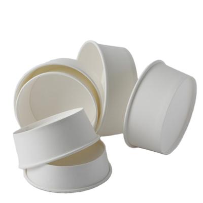 China Food Grade Biodegradable Paper Bowl Disposable White With Clear Plastic Lid Factory Direct Supply for sale