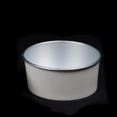 China 1200ml Aluminum Foil White Paper Biodegradable Disposable Salad Bowl Take Away Food Packing Containers for sale