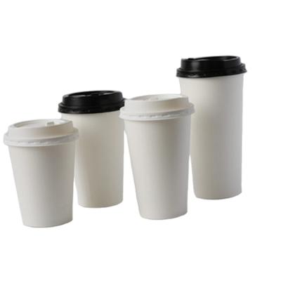 China Recycled Materials Custom Printed High Quality Single Wall White Paper Disposable Coffee Cup With Lid Factory Direct Supply for sale