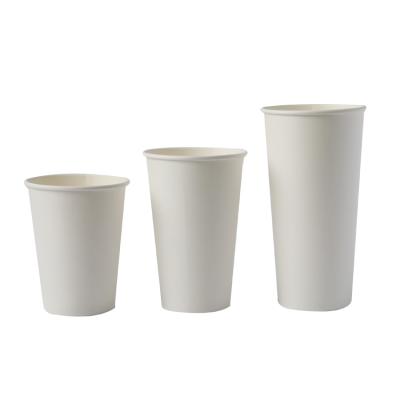 China Wholesale Materials White Paper Eco-Friendly Disposable Cups Custom Logo Printing Coffee Cups for sale