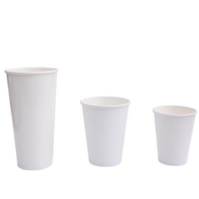 China Recycled Materials Plain White Disposable Paper Cups For Event And Party Supplies for sale