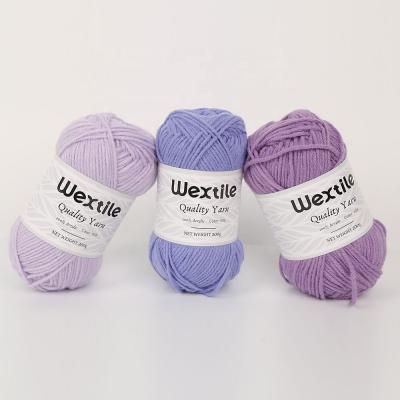 China Soft solid color 3/6.5 nanometer 100%Acrylic anti-pilling netting hand knitting yarn for sweater and toy for sale