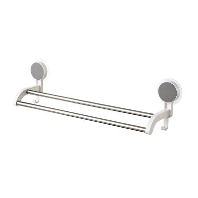 China Two-post High Quality Double Bathroom Towel Shelf Bathroom Stainless Steel Towel Rack 48.5*12*14cm for sale