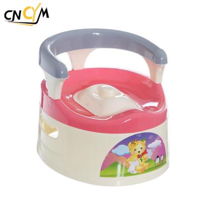 China Hot Sale PP Plastic Toilet Baby Kids Potty Portable Eco-friendly Potty Chair With Backrest for sale