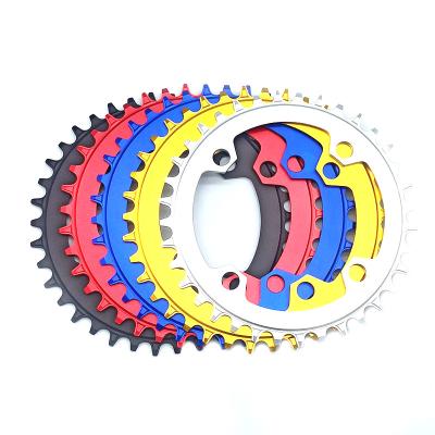 China Mountain Bikes Narrow Round Chainring MTB Mountain Bike Crankset Bicycle 104BCD 32T 34T 36T 38T Parts 104 BCD Wide for sale