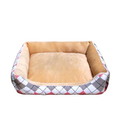 China Breathable Small Pets Dogbeds Waterproof Short Plush Dog Bed Pet Supplies Bed Washable Pet Bed for sale