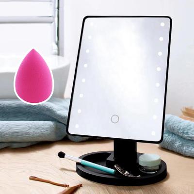 China Professional Factory Lighted Led Luxury Makeup Desk Mirror Entry DC Makeup Kit for sale