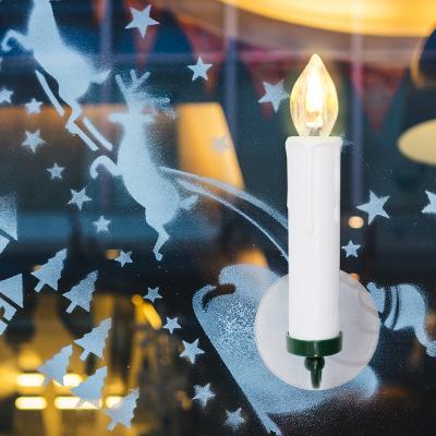 China Christmas Window Wall Lamp Flameless Remote Control Christmas Tree Decorations Clip Led Candle Lights With Suction Cups for sale