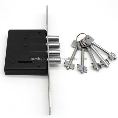 China 4 Round Steel Bolts 4 Bolt Lever Door Lock Round Body For Russian Market for sale