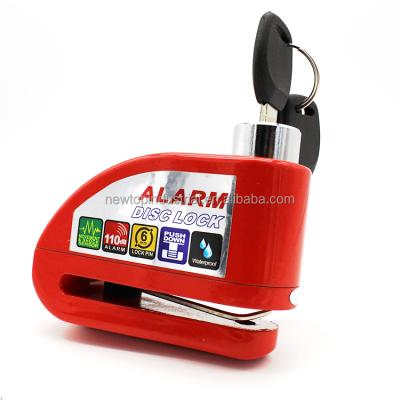 China For Motorcycle Or Bicycle Alarm Disc Lock Siren Padlock Wholesale Red Alert Lock For Motorcycle Or Bicycle for sale