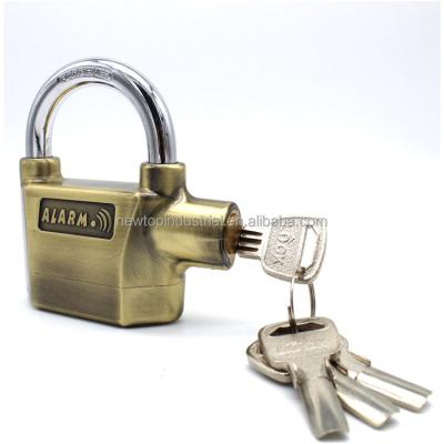 China Motorcycle or Bicycle Security Padlock / 110db Alarm Padlock / Siren Security Alarm Siren Smart Padlock for sale