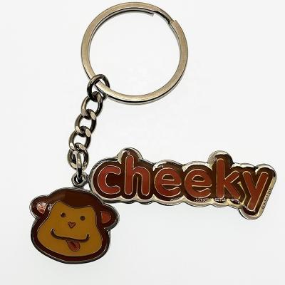 China Wholesale cartoon monkey keychain animal PVC printing custom hot sale auto parts key Ring Key chain-EGL005 for sale