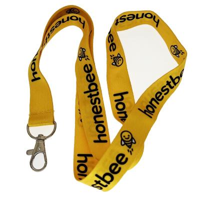 China Healthcare Institutes Customized Logo Lanyard Yellow Thermal Transfer Printing Ribbon for sale