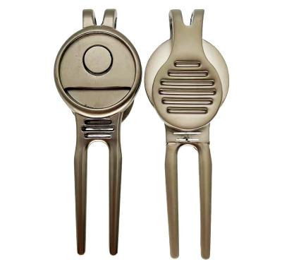 China Repair fix divot tool 10 years manufacture experience golf ball marker and metal divot repair tool custom golf divot tool for sale