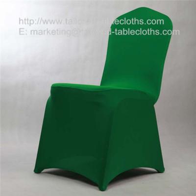 China Tailor made green colored spandex chair covers wholesale, stretch spandex chair cover, for sale