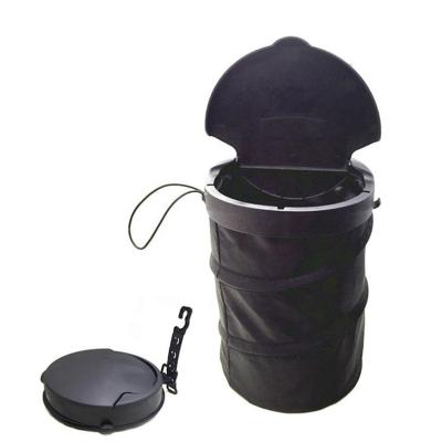 China Viable Collapsible Car Trash Can Rubbish Bin Auto Waste Dust Crate Holder Trash Bin for sale