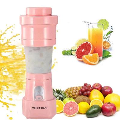 China New Mini Electric Juice Making Machine USB Folding Juicer Plastic Filling Portable Blender for sale