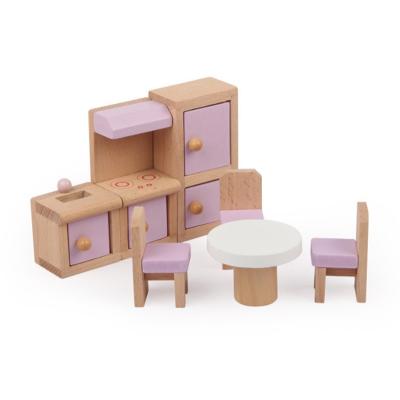 China Widely Used Montesori Toys Wooden Room DIY Toy Candy House Set Wooden Toys Girl Play Set for sale