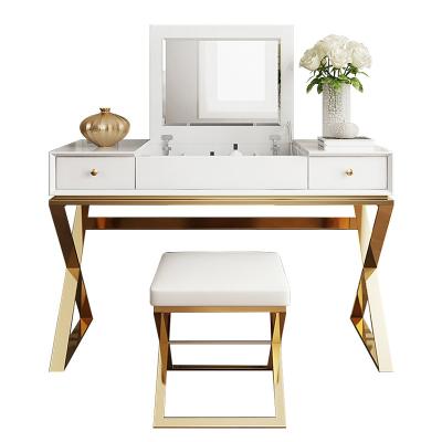 China Modern Home Furniture Hallway Console Mirror Luxury Glitter Dressing Table for sale