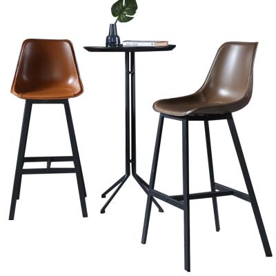 China New Design Super Comfortable Modern Black Leather Height Adjustable Bar Chair Barstools Bar Chair For Shop for sale