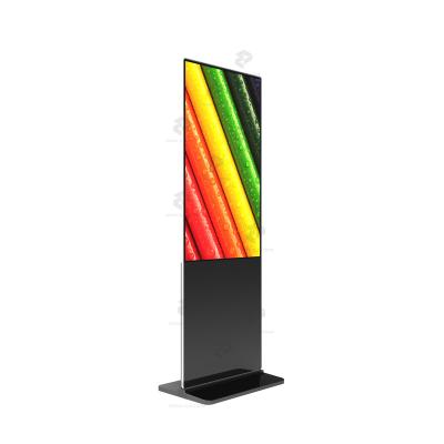 China Indoor 43 55 inch ultra-thin indoor floor standing digital signage touch screen lcd advertising display for sale