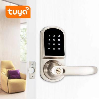 China High Quality Door Handle Fingerprint Handle Lock Electronic Smart Digital Security Lock Zinc Alloy Material for sale