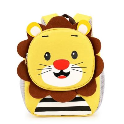 China Manufacturer Wholesale Lucky Lion Cartoon Kindergarten Children Bag Breathable Backpack for sale