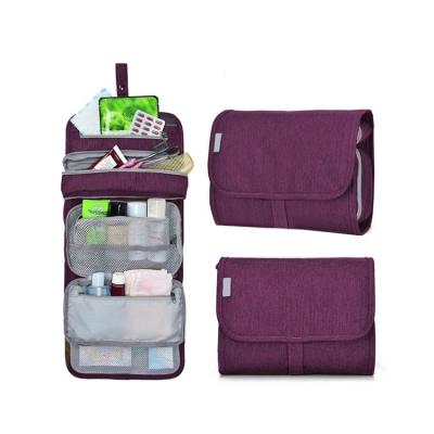 China High Quality Fashion Polyester Folding Large Capacity Make Up Travel Storages Bag With Zipper for sale