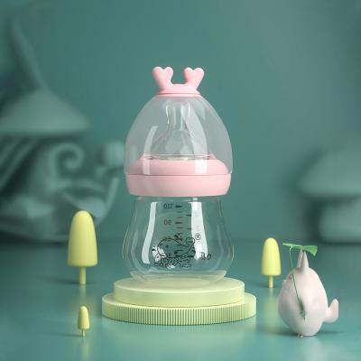 China OEM 120ml Baby Bottle BPA Free Price Food Grade Silicone Breastmilk Bottles Glass for sale