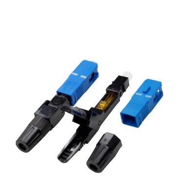 China FTTH System Manufacturer FTTH Single Mode SC APC 01 Green Brazil Cable Fiber Optic Fast Connector for sale