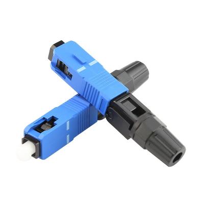 China FTTH System Manufacturer FTTH Blue Single Mode SC UPC 01 Brazil Cable Fiber Optic Fast Connector for sale