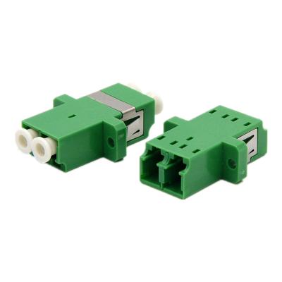 China FTTH FTTB FTTX Network Manufacturer FTTH LC APC Singlemode Green Fiber Optic Cable Duplex Fiber Optic Adapter for sale