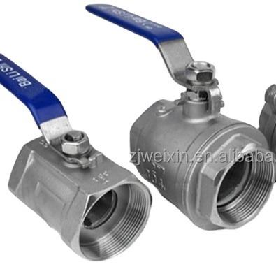 China General hot sale 304/316 stainless steel female thread 2pc ball valve with lock for sale