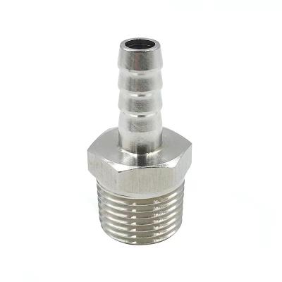 China high quality stainless steel pipe fittings ss304 ss316l double 3/8 hydraulic pipe fitting pipe nipple NPT reducer for sale