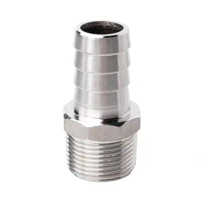 China Hose lines connect hexagon top external connector male thread ss304 stainless steel suppliers hex hose nipple for sale