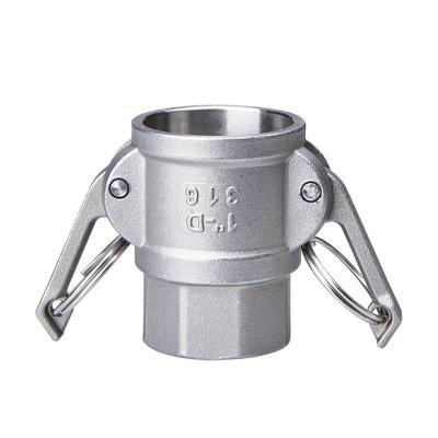 China China supplier stainless steel female quick cam lock coupling 304 pipe fittings coupling D type camlock coupling DN15 DN25 DN50 equal for sale