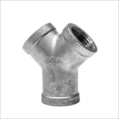 China Pipe Lines Connect 150LB Y-PIECE BSPP BSP Stainless Steel Pipe Fittings for sale