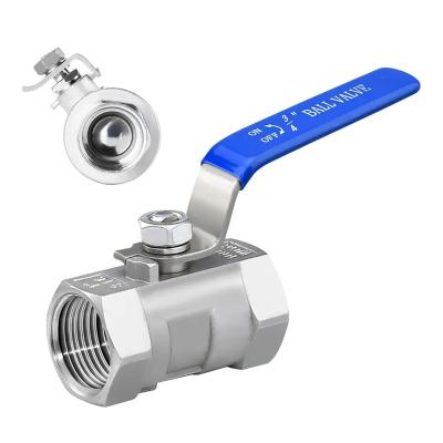 China Pipe Lines Connect 2023 CF8/CF8M 304/316 NPT/BSPT 2PC High Quality Stainless Steel Screw Ball Valve for sale