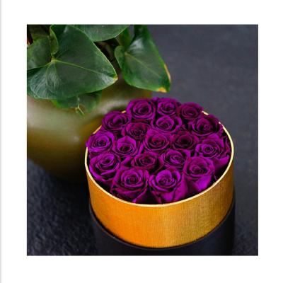 China RIB-0005 Natural Touch Preserved Rose In Gift Box Modern New Design Preserved Rose In A Box Use For Wedding Decoration for sale