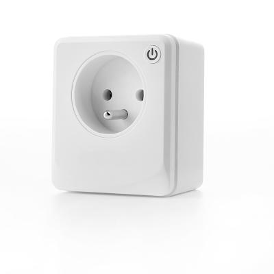 China Tuya Smart Life Residential/Multi-Purpose Wifi Outlet France 16A Smart Electrical Outlet with Google Alexa Home Plug for sale