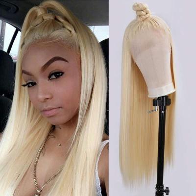 China Straight Wigs Wholesale Price 100% Straight Hair Preplucked 613 Body Wave 13X4 Lace Front Wigs for sale