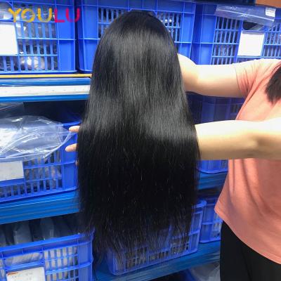 China Straight Hair Wigs Promotion Big Pre-Plucked 16 24 Inch Hair Transparent 13x4 Lace Frontal Wigs for sale