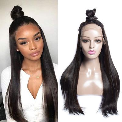 China Natural Straight Human Hair Wigs Hair Product 30 Inch Straight Hair 13x4 Frontal Wig With Baby Hair For Black Women for sale